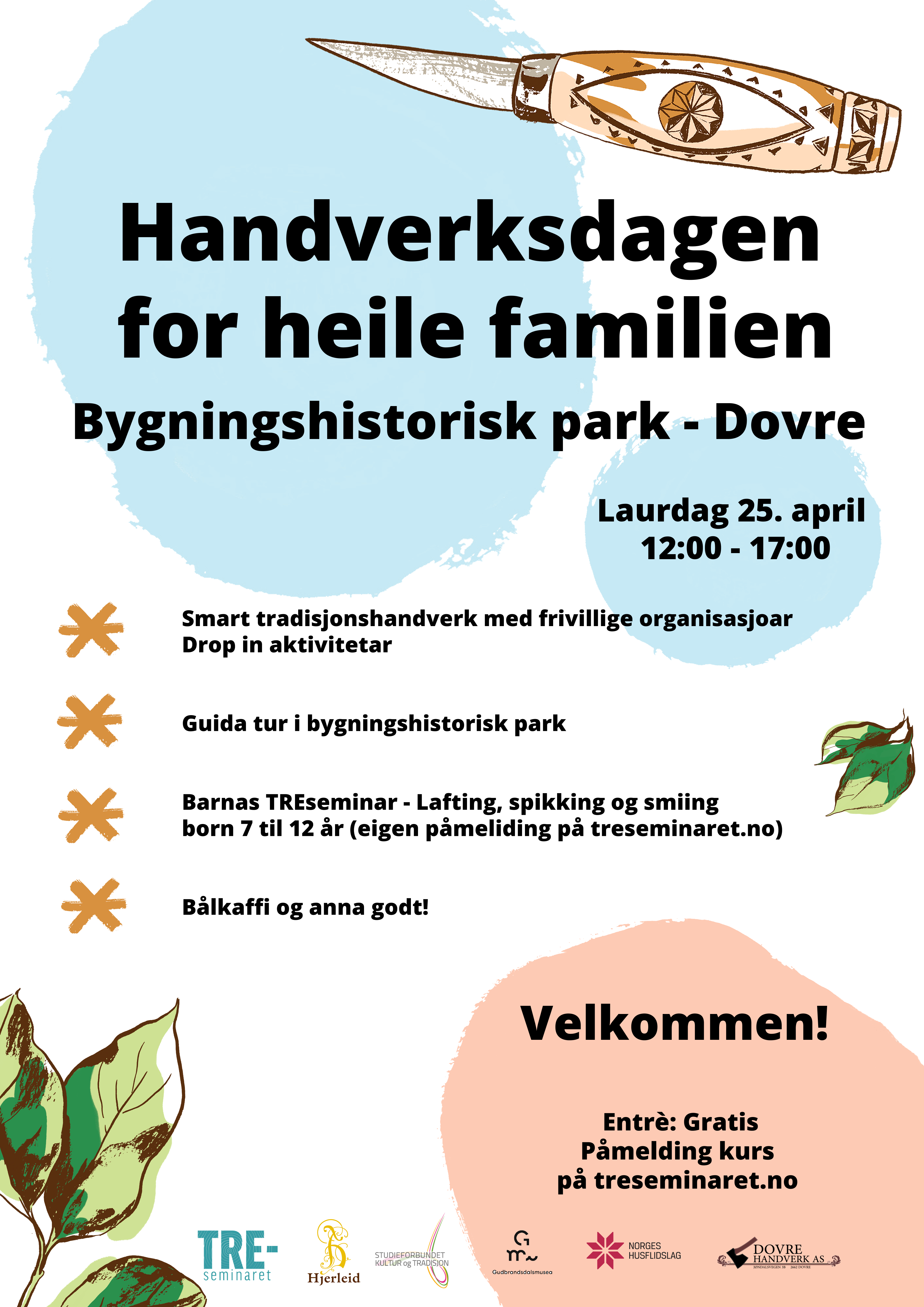 Plakat for Handverksdagen i Bygningshistorisk park, Norges husflidslag